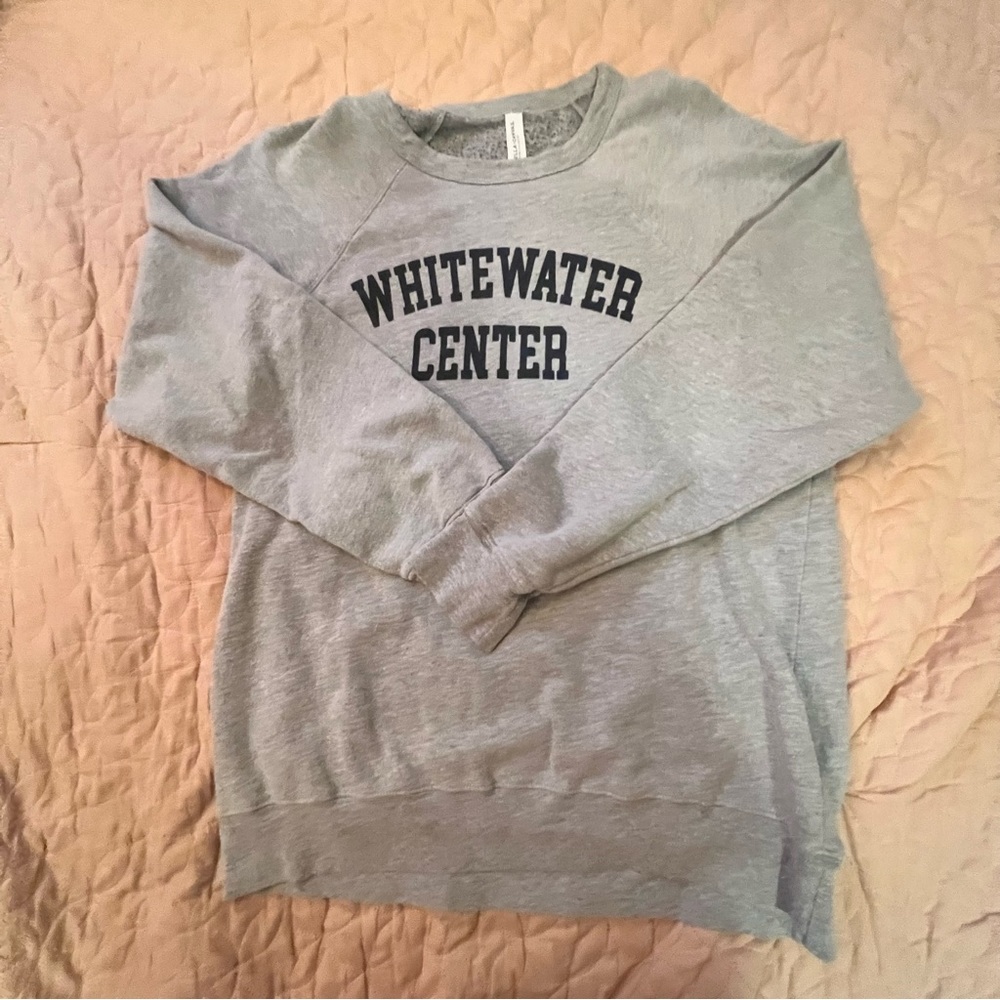 Gray North Carolina white water center sweater